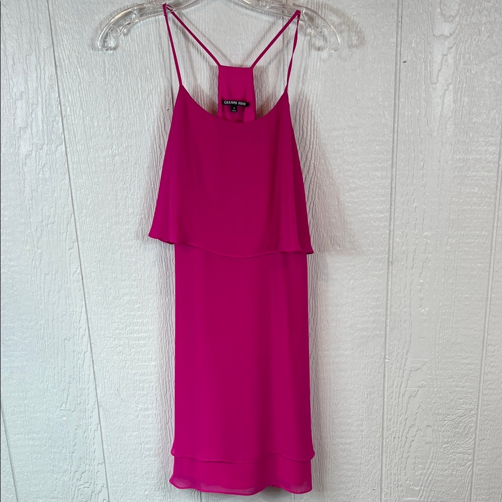 Gianni Bini Pink Spaghetti Strap Slip Midi Dress